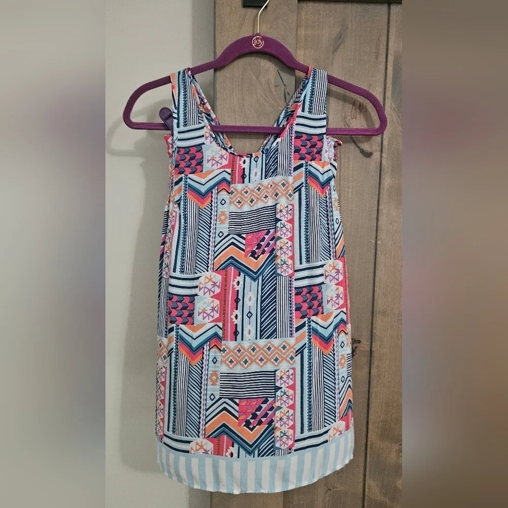 Vera Bradley Geometric Print Lounge Set Tank & Shorts Rayon Size M